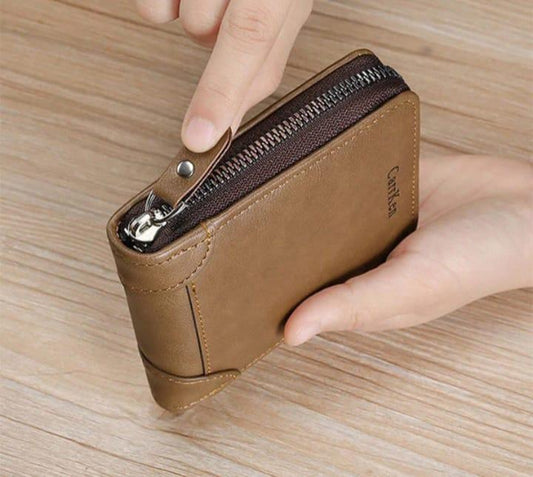 Men's Genuine Leather Wallet Compact Daily Carry