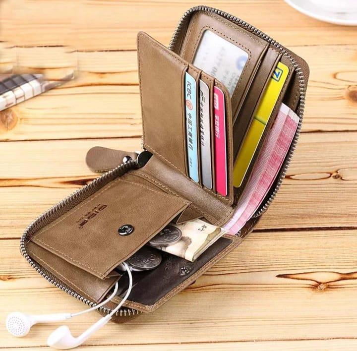 Men's Genuine Leather Wallet Compact Daily Carry