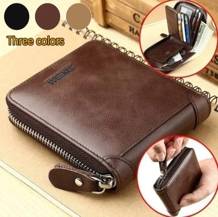 Men's Genuine Leather Wallet Compact Daily Carry