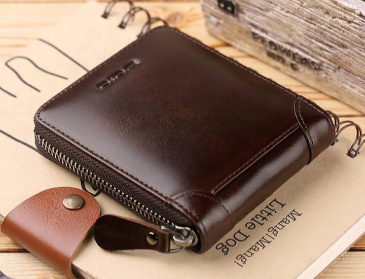 Men's Genuine Leather Wallet Compact Daily Carry