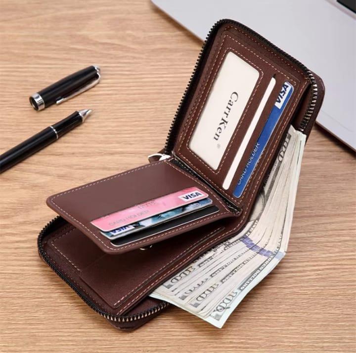 Men's Genuine Leather Wallet Compact Daily Carry