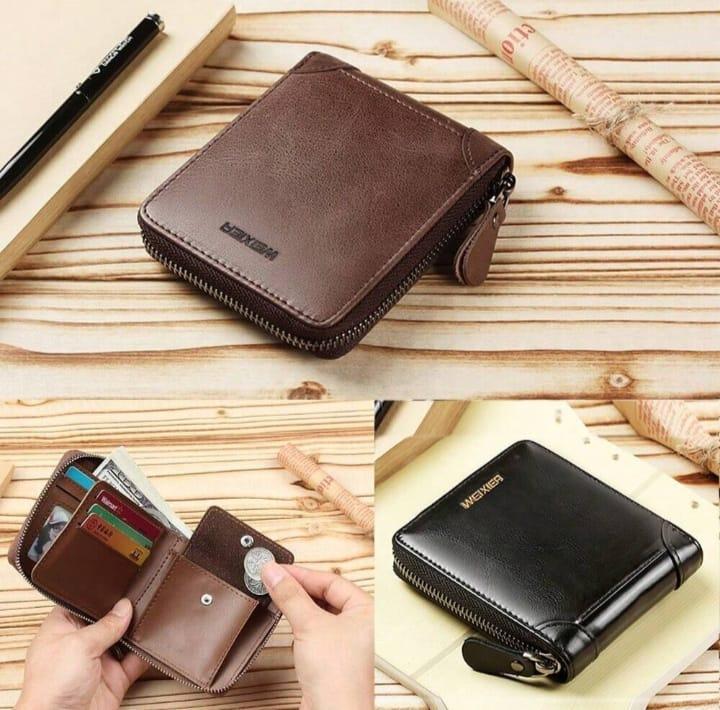 Men's Genuine Leather Wallet Compact Daily Carry