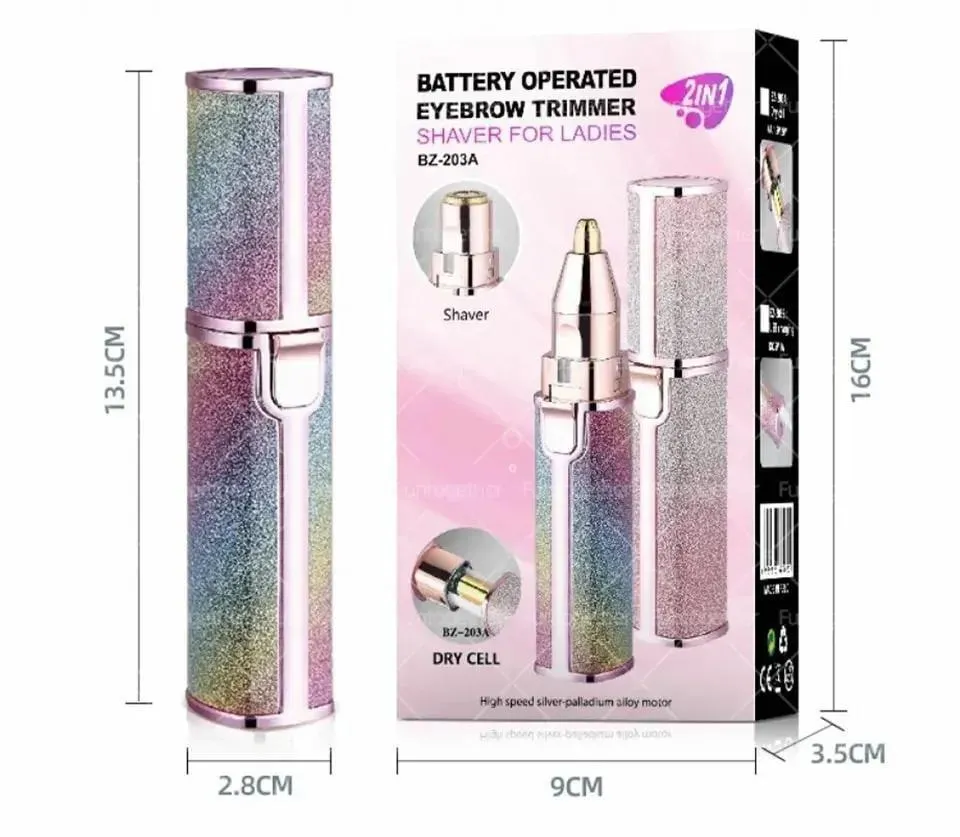 Rechargeable 2-in-1 Eyebrow & Hair Trimmer for Women