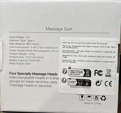 Portable Massage Gun – Deep Muscle Relief for Home & Office