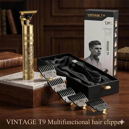Vintage T9 Hair Clipper with T-Blade & Leather Strap