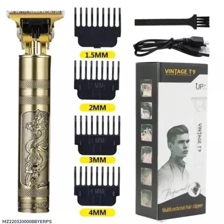 Vintage T9 Hair Clipper with T-Blade & Leather Strap